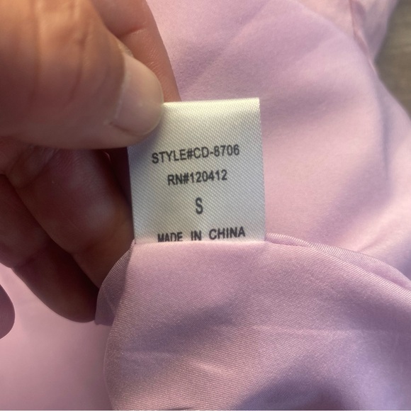 Lavender Satin Flutter Sleeve Robe - Picture 7 of 11